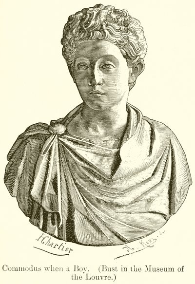 Commodus když chlapec. (Busta v muzeu v Louvru) od English School