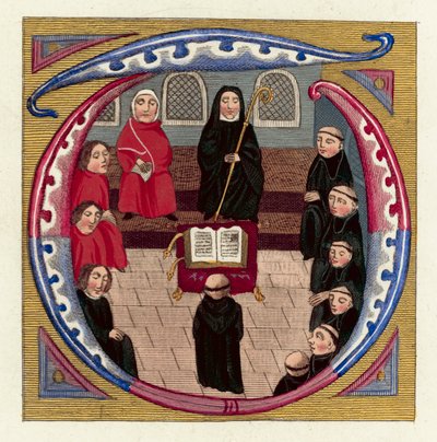 Confirmation of the Deed Of Alms (barevná rytina) od English School