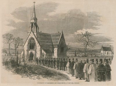 Vysvěcení nového pohřebiště Marylebone od English School