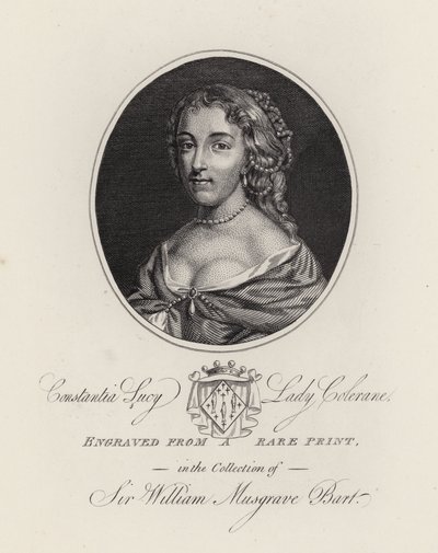 Constantia Lucy, Lady Colerane (rytina) od English School