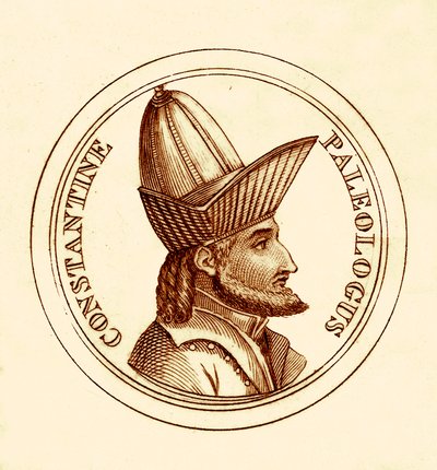 Constantine Paleologus, ilustrace z The Universal Historical Dictionary od George Crabba, publikovaná v roce 1825 (digitálně vylepšený obrázek) od English School