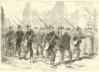 Konvoj zajatců, říjen 1870 od English School