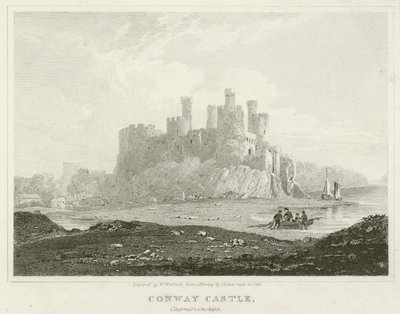 Hrad Conway, Caernarvonshire (rytina) od English School