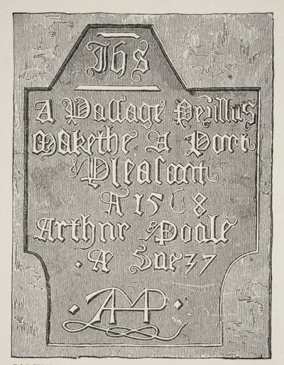 Kopie řezby od Arthura Poolea na stěně jeho vězeňské cely ve věži, 1568 od English School