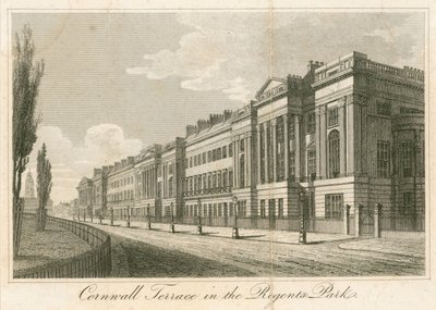 Cornwall Terrace, Regents Park, Londýn od English School