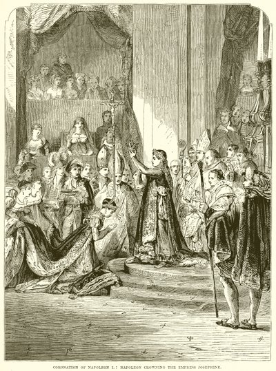 Korunovace Napoleona I.: Napoleon korunující císařovnu Josefínu od English School