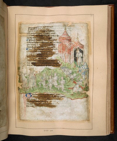 Cotton MS Tiberius A VII/1 fol. 75r, konec 15. století (pergamen) od English School