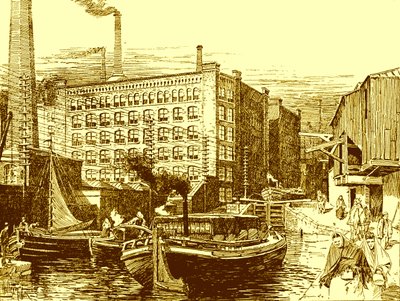 Cotton Mills, Miles Platting, Manchester, z knihy "Cassell