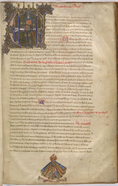 Bavlna Nero D. VI f.4 Iluminovaná iniciála 