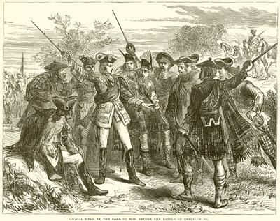 Rada pořádaná hrabětem z Mar před bitvou u Sheriffmuir od English School