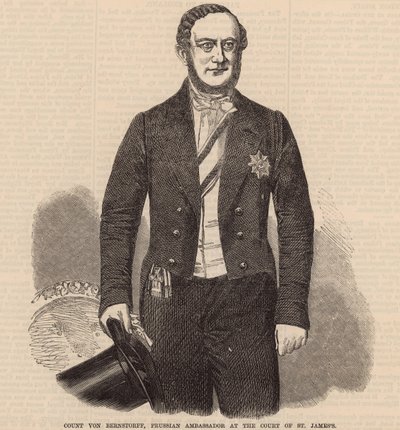 hrabě von Bernstorff, pruský velvyslanec u dvora sv. Jakuba od English School