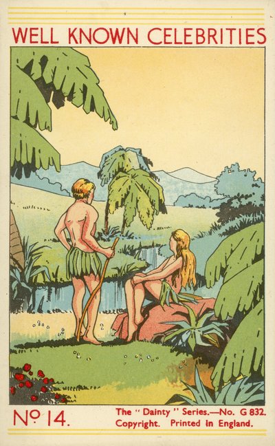 Pár oblečený v listech (barva litho) od English School