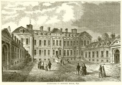 Court-yard of Montagu House, 1830 od English School