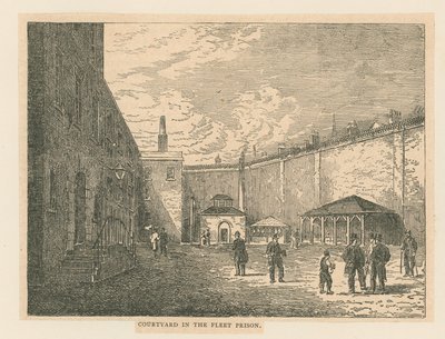 Nádvoří ve věznici Fleet od English School
