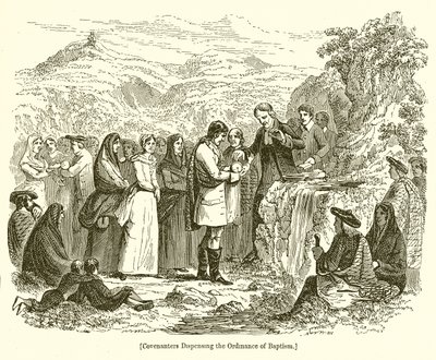 Covenanters vydávající obřad křtu od English School