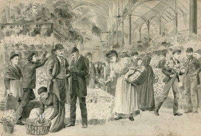 Covent Garden, Londýn (čb na papíře) od English School