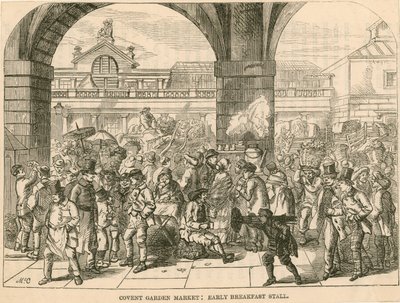 Covent Garden Market, Londýn: stánek s brzkou snídaní od English School