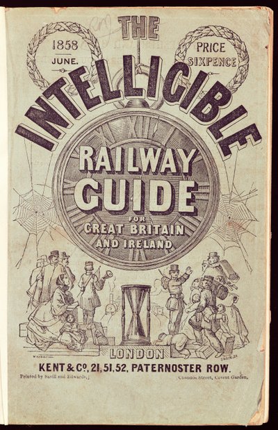 Obálka časopisu "The Intelligible Railway Guide", červen 1858 (tisk) od English School