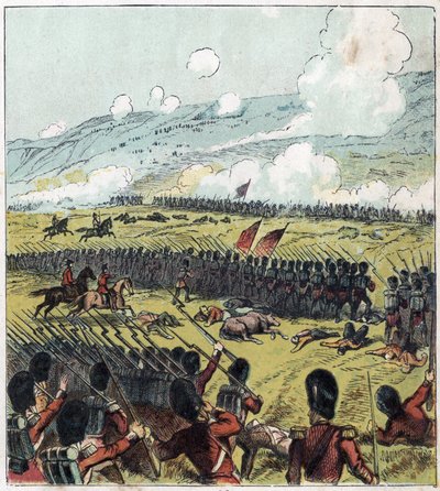 Krymská válka (1853-1856): Bitva u Almy mezi ruskou armádou a britskou, francouzskou a tureckou koalicí dne 20.09.1854. „Bitva u Almy od English School