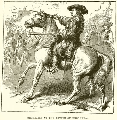 Cromwell v bitvě u Droghedy od English School