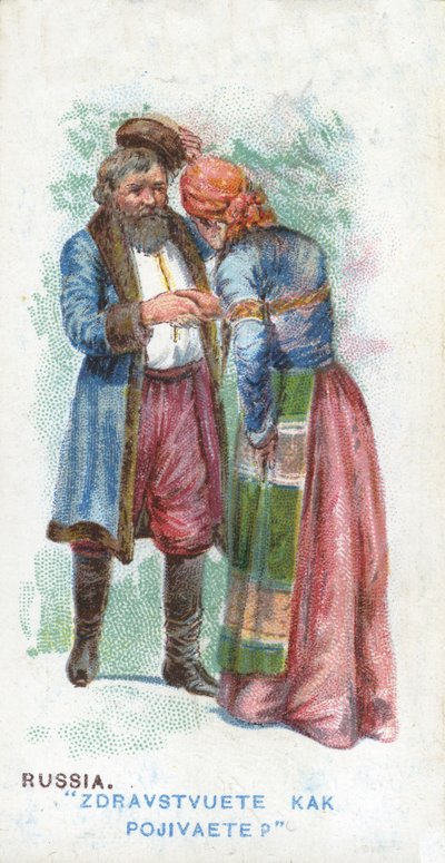 Obvyklý pozdrav v Rusku, 1907 od English School