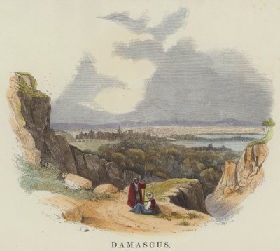 Damašek (barevná rytina) od English School