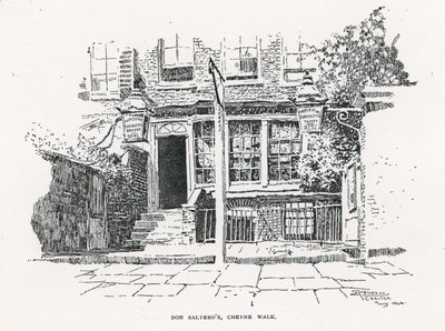 Kavárna Dan Salteros v Cheyne Walk od English School