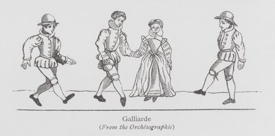 Tanec: Galliarde (litho) od English School