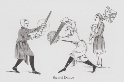 Tanec: Sword Dance (litho) od English School