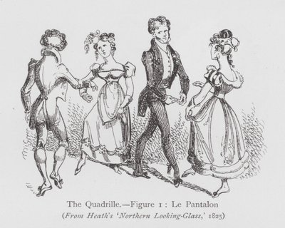 Tanec: The Quadrille, Obrázek 1, Le Pantalon (litho) od English School