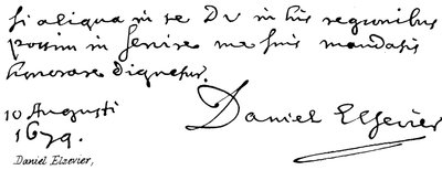 Daniel Elzevier od English School