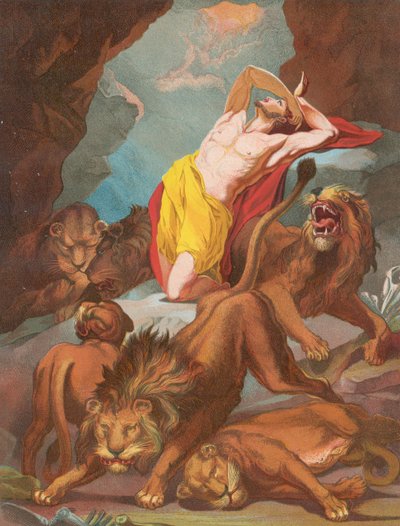 Daniel v jámě lvové od English School