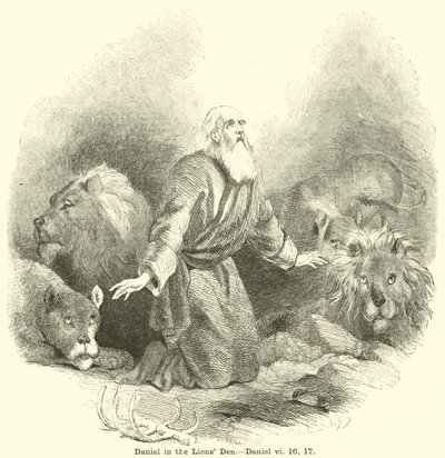 Daniel v jámě lvů, Daniel, vi, 16, 17 od English School