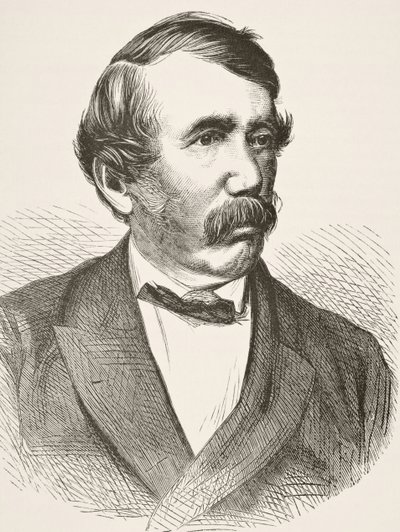 David Livingstone, z „Národní a domácí historie Anglie“ od Williama Hickmana Smith Aubrey (1858-1916), vydaný v Londýně, kolem roku 1890 od English School
