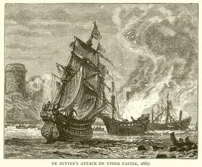 De Ruyters útok na hrad Upnor, 1667 od English School