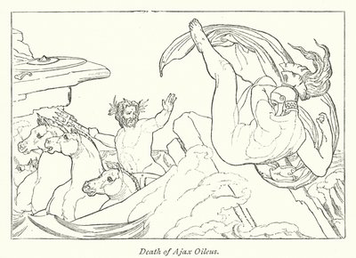 Smrt Ajax Oileus (litho) od English School