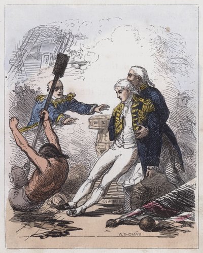 Death of Lord Nelson (barevná rytina) od English School