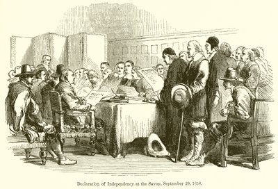Deklarace nezávislosti v Savojsku, 29. září 1658 od English School