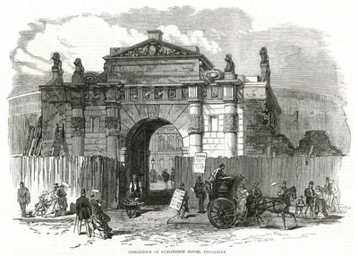 Demolice Burlington House, Piccadilly od English School