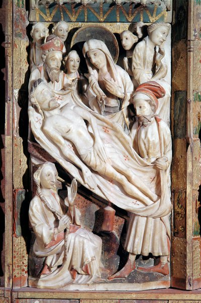 Depozice, Polyptych vášně (alabastrový reliéf od English School