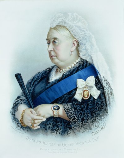 Diamantové jubileum královny Viktorie (1819-1901) 1897 (barevný tisk) od English School