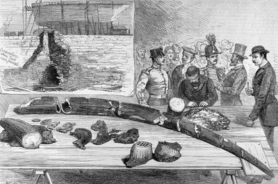 Objev fosilních pozůstatků v Leghornu v Toskánsku, z The Illustrated London News, 21. ledna 1882. od English School