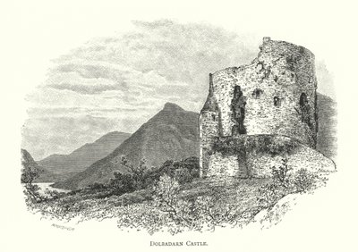 Dolbadarn Castle (rytina) od English School