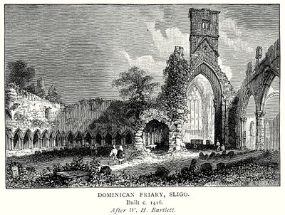 Dominikánský klášter, Sligo (rytina) od English School