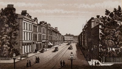 Donegal Place, Belfast 1880 (litho) od English School