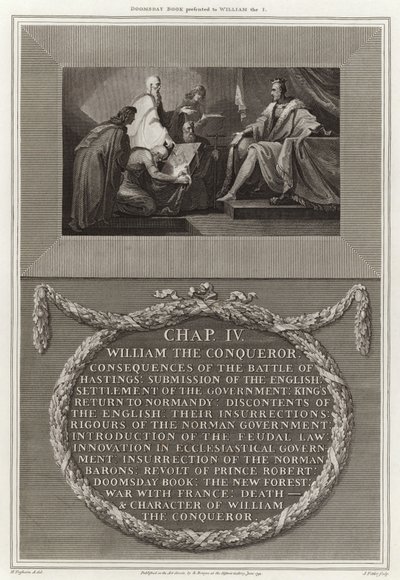 Kniha Soudný den předložená Williamu I od English School