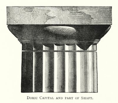 Doric Capital a část Shaft (rytina) od English School