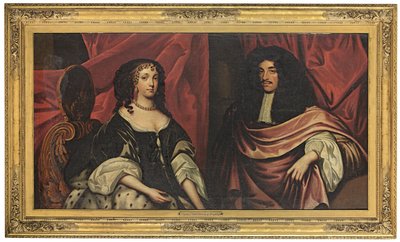 Dvojportrét krále Karla II. a Kateřiny z Braganzy, kolem roku 1665 od English School