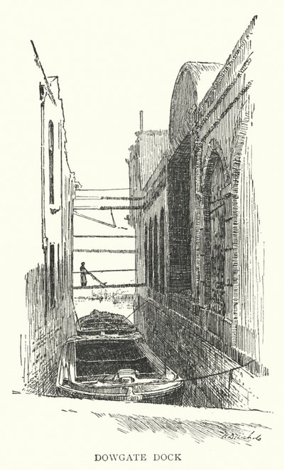 Dowgate Dock (rytina) od English School