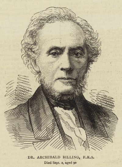 Dr Archibald Billing, FRS (rytina) od English School